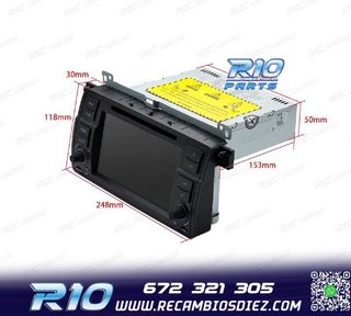 RADIO GPS ANDROID 14 PARA BMW E46 4GB RAM 64GB ROM DVD