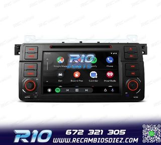 RADIO GPS ANDROID 14 PARA BMW E46 4GB RAM 64GB ROM DVD