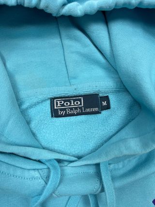 Sudadera Ralph Lauren Turquesa Big Pony bordado