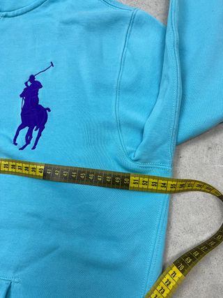 Sudadera Ralph Lauren Turquesa Big Pony bordado