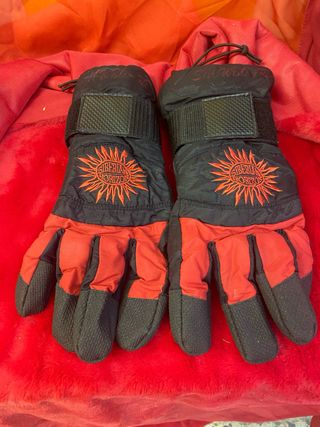 Guantes Siberia Horizon Esquí Negro Rojo