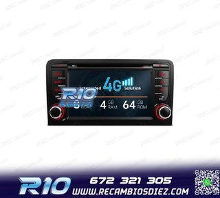 RADIO GPS ANDROID 12 PARA AUDI A3 8P 8PA S3 RS3 03-12