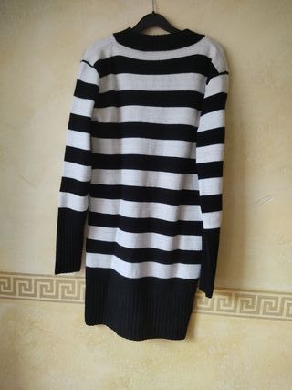 Vestido de punto rayas mujer
