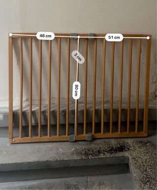 Valla seguridad bebé/perros madera