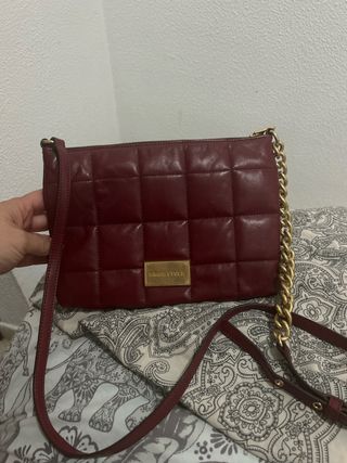 Bolso Bimba & lola,original,color dorado y burde