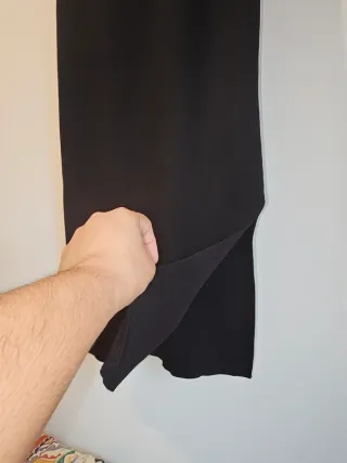 Vestido largo negro elegante con encaje Talla L