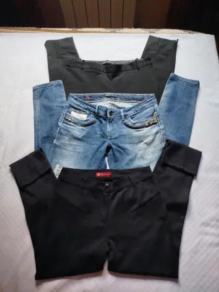 Lote de pantalones negros y vaquero Salsa