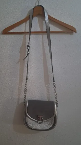 Bolso Tous Gris y Plateado