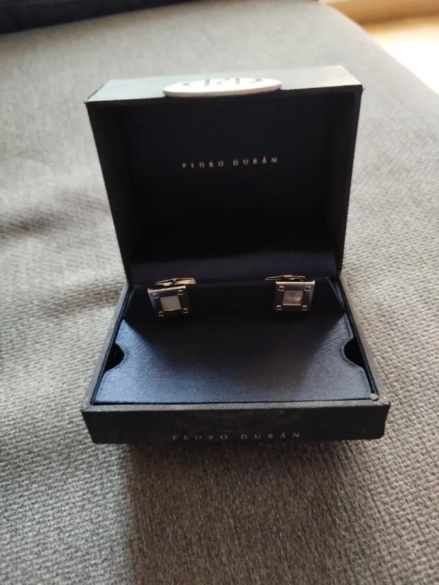 Gemelos Pedro Durán Plata 925 Madreperla