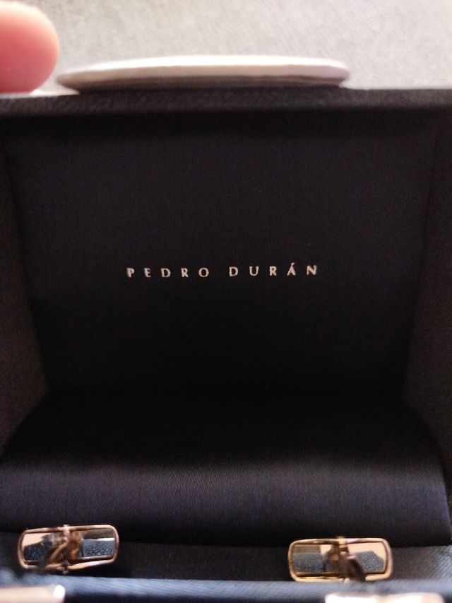 Gemelos Pedro Durán Plata 925 Madreperla