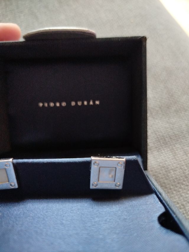 Gemelos Pedro Durán Plata 925 Madreperla