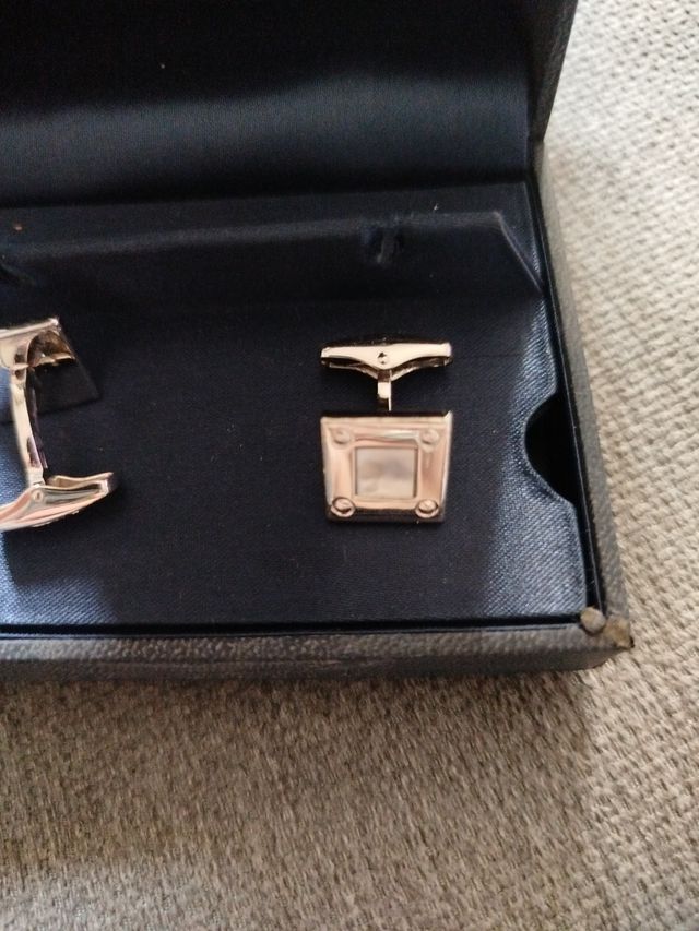 Gemelos Pedro Durán Plata 925 Madreperla