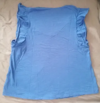 Camiseta TEK azul con volantes talla L