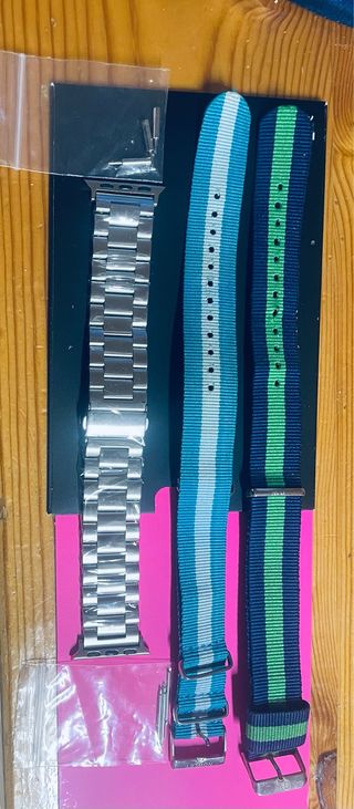 Pulsera Acero + 2 Correas Nylon