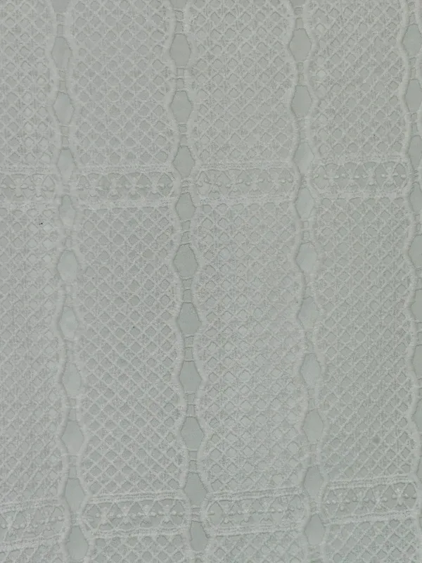 Blusa romántica encaje blanco manga larga