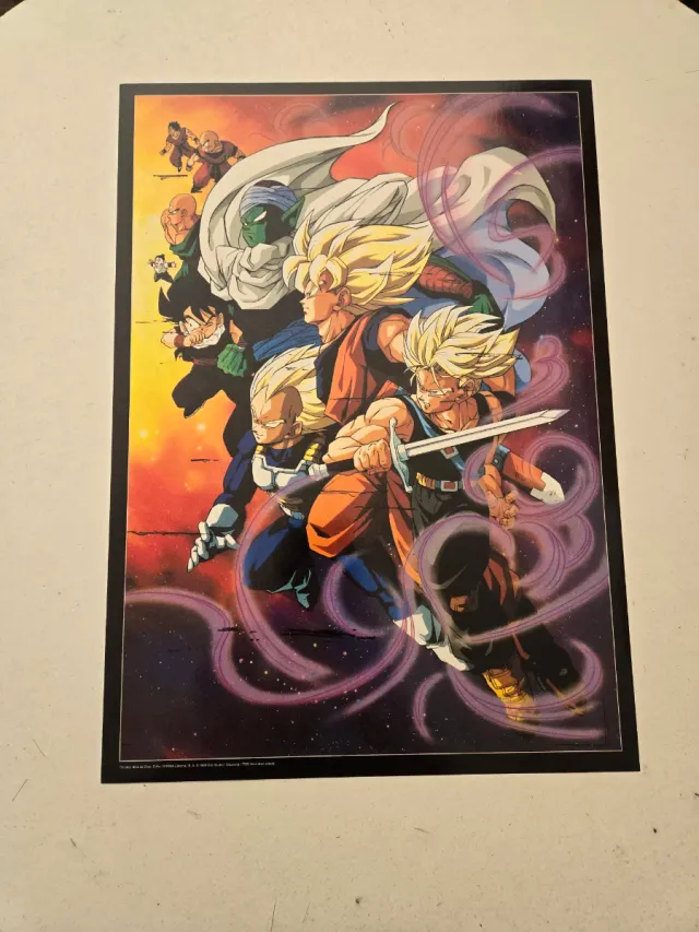 Portafolio con láminas de dragon ball de 1997.