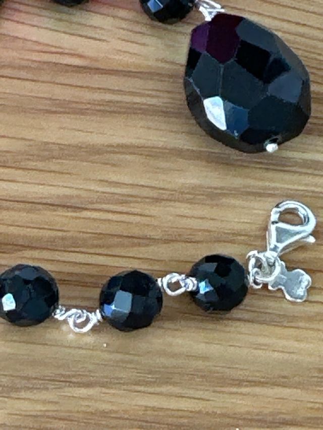 Pulsera Tous cuarzo negro y plata de ley