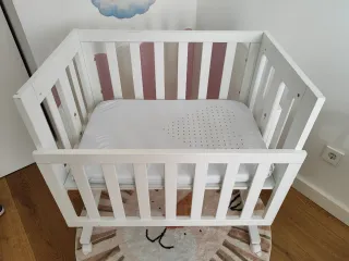 Minicuna colecho madera blanca