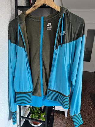 Chaqueta Vintage Nike Azul y Verde Militar