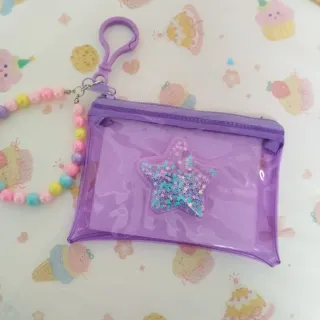 Cartera Transparente Morada