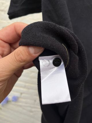 Polo Fred Perry negro manga corta