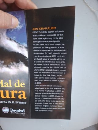 Mal de Altura - Jon Krakauer
Ediciones Desnivel 