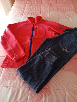 Conjunto Chándal Columbia Niña Rojo y Azul