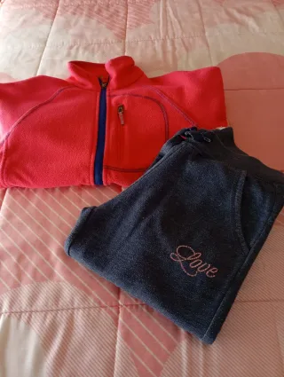 Conjunto Chándal Columbia Niña Rojo y Azul
