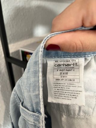 Pantalón Carhartt Mujer Azul Claro