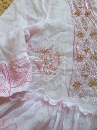 Vestido playero mujer rosa y turquesa