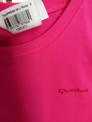 Camiseta deportiva Quechua rosa fucsia mujer S
