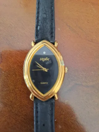 Orologio donna Sonic nero e oro