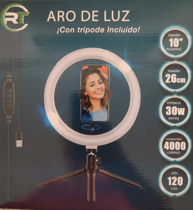 Aro de Luz RT 10 con Trípode Incluido
