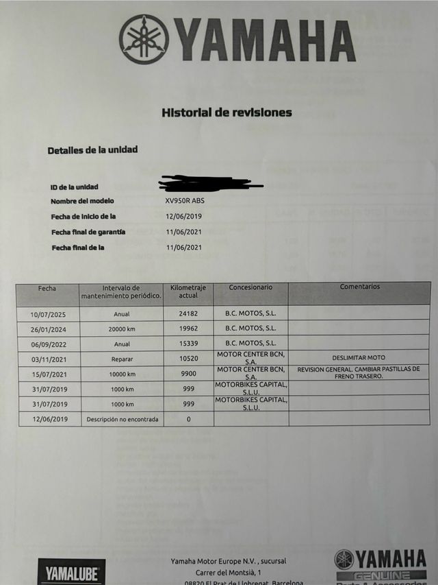 Yamaha XV950R | 2019 | 54CV | 25.000km