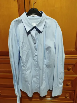 Blusa Mango Azul Talla XL