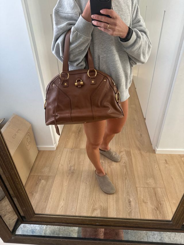 Bolso YSL piel marrón