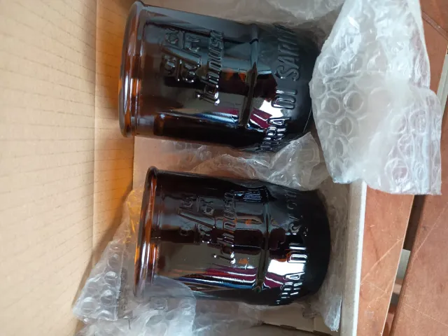 Bicchieri Ichnusa Marrone Vetro Set 2