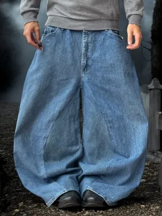 Pantalone baggy pants JNCO style y2k ricamato