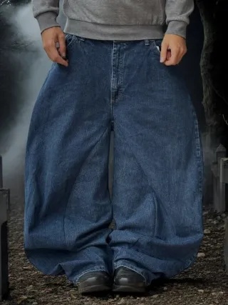 Pantalone baggy pants JNCO style y2k ricamato