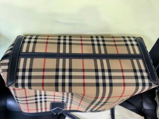 Bolso tote clásico Burbeery Tartan (asas negras)