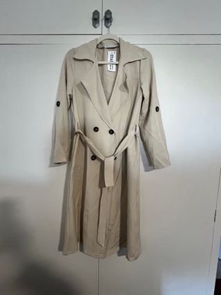 Gabardina Beige de tela Talla 38-44