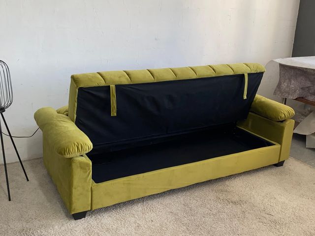 Sofa cama disponible en gris y verde NUEVO !
