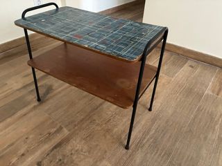 Mesa auxiliar vintage 2 estantes