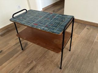 Mesa auxiliar vintage 2 estantes