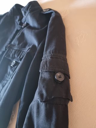 Chaqueta militar negra mujer ZARA