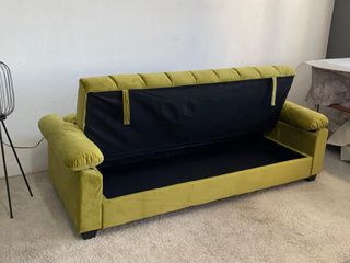 NUevo sofa cama barato y comodo en gris y verde 