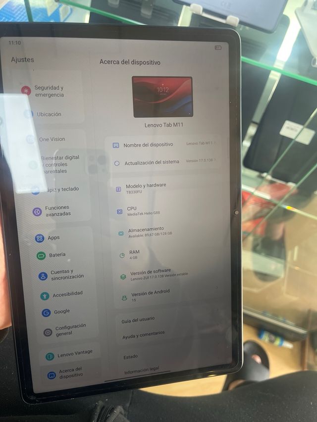 Tablet Lenovo grigio 128 GB 