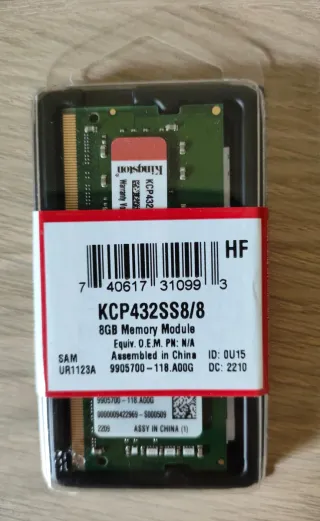 Memoria 8GB DDR4 RAM Kingston