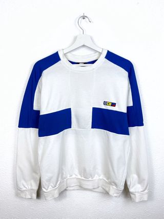 Sudadera Nike Sportswear Retro Y2K Blanca Azul