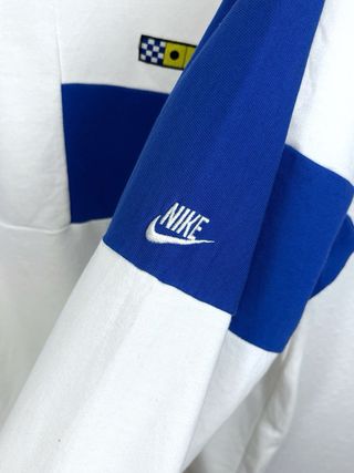 Sudadera Nike Sportswear Retro Y2K Blanca Azul